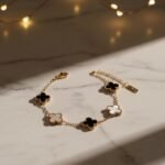 Black & White Clover Bracelet