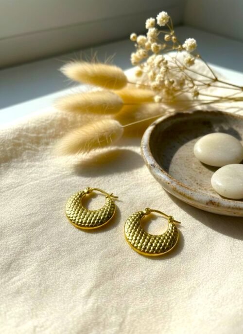 Etched Hoop Earrings