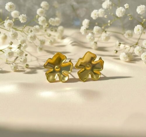 Textured Flower Earrings